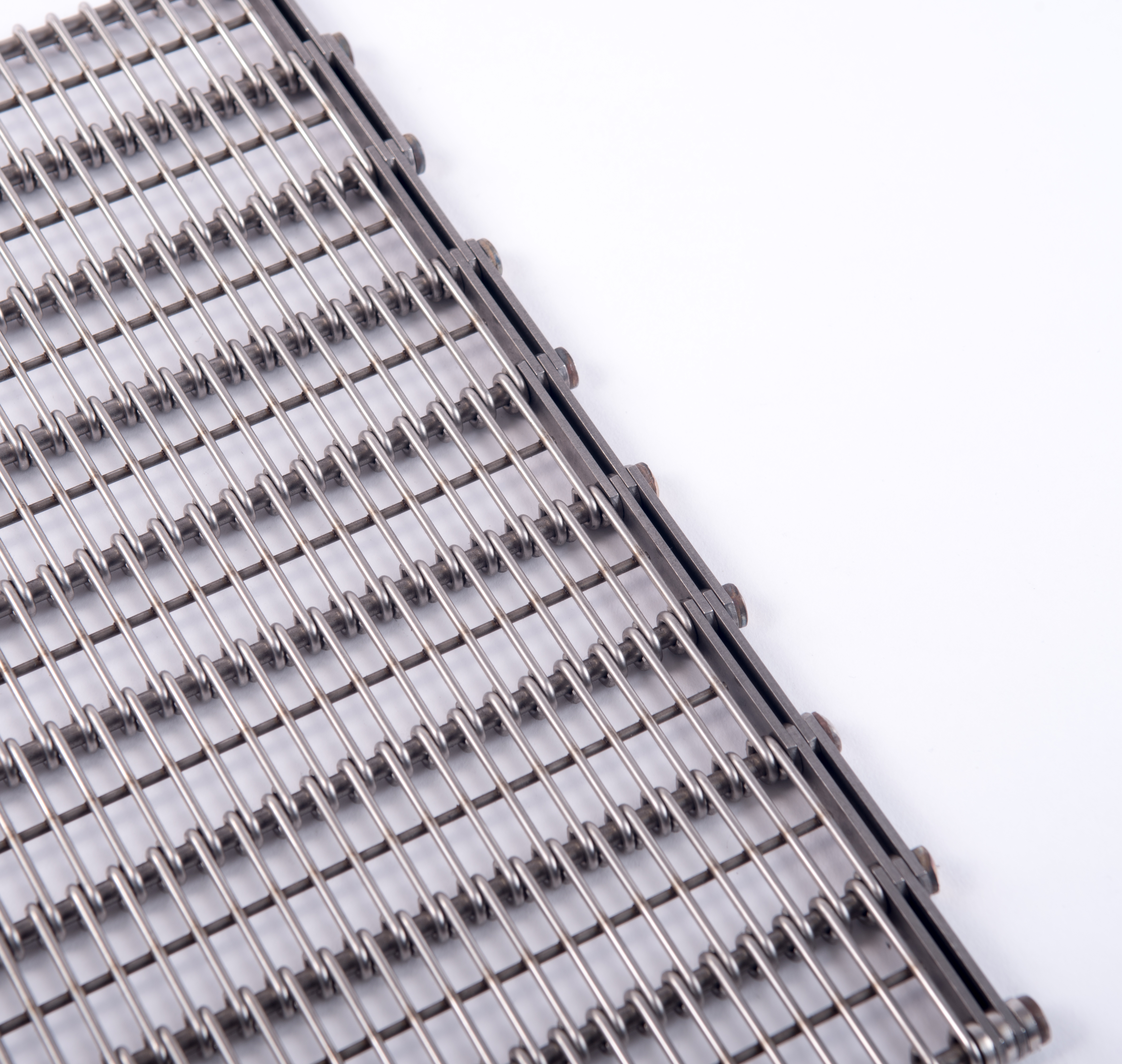 Close-up of a Eyelink belt with parallel lines creating a repeating pattern. The image is diagonal against a white background.