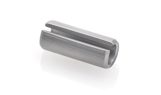 A cylindrical metal bushing or sleeve on a plain white background.